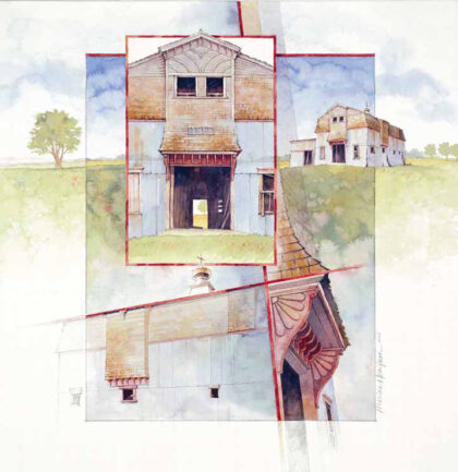 "1888 Barn," by Marian Henjum (2000 Annual Report Cover)